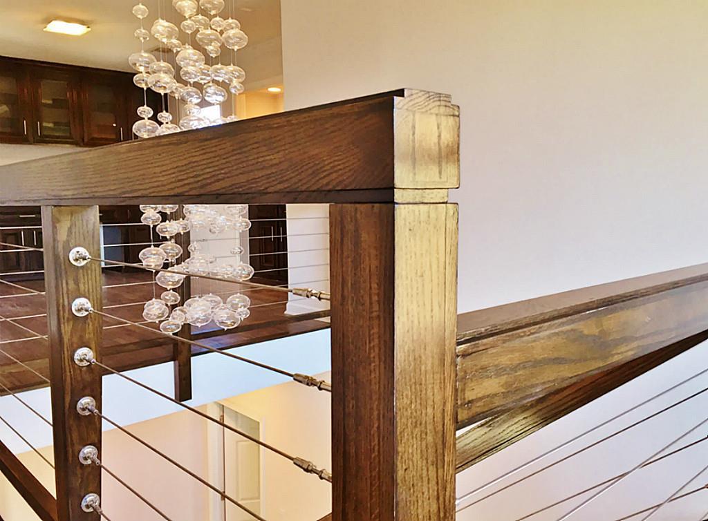 Full home remodeling Wood hand rail